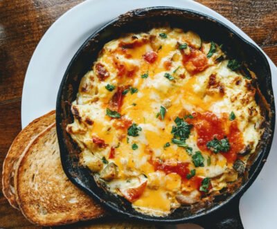 #egg omelette breakfast in a cast iron skillet #healthybreakfast #breakfast #eathealthy #eggs #omelette #duckeggs